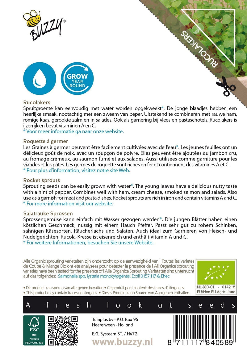 Rocket Sprouts - Biologisch - 30g