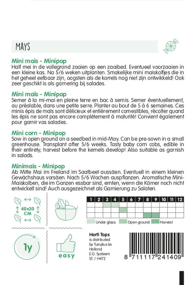 Mini maíz - Minigold - 5g
