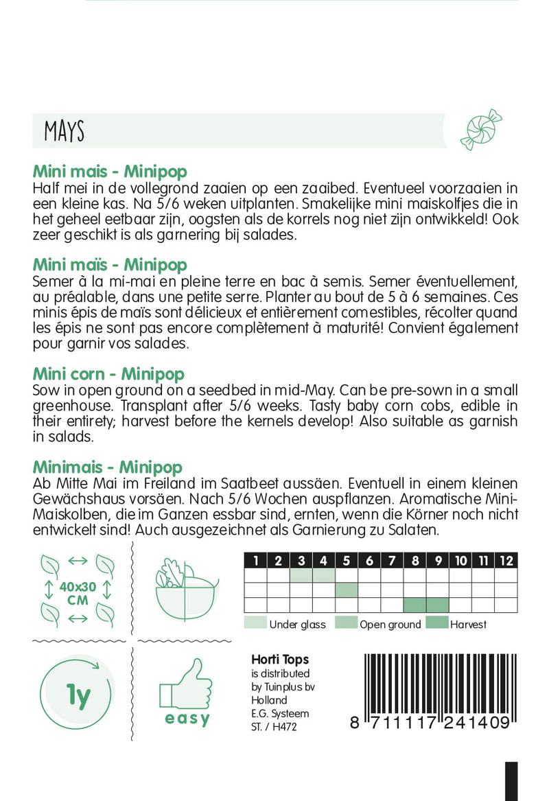 Mini maíz - Minigold - 5g