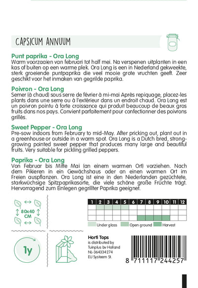 Peperone Dolce - Ora Long - 0,2 g