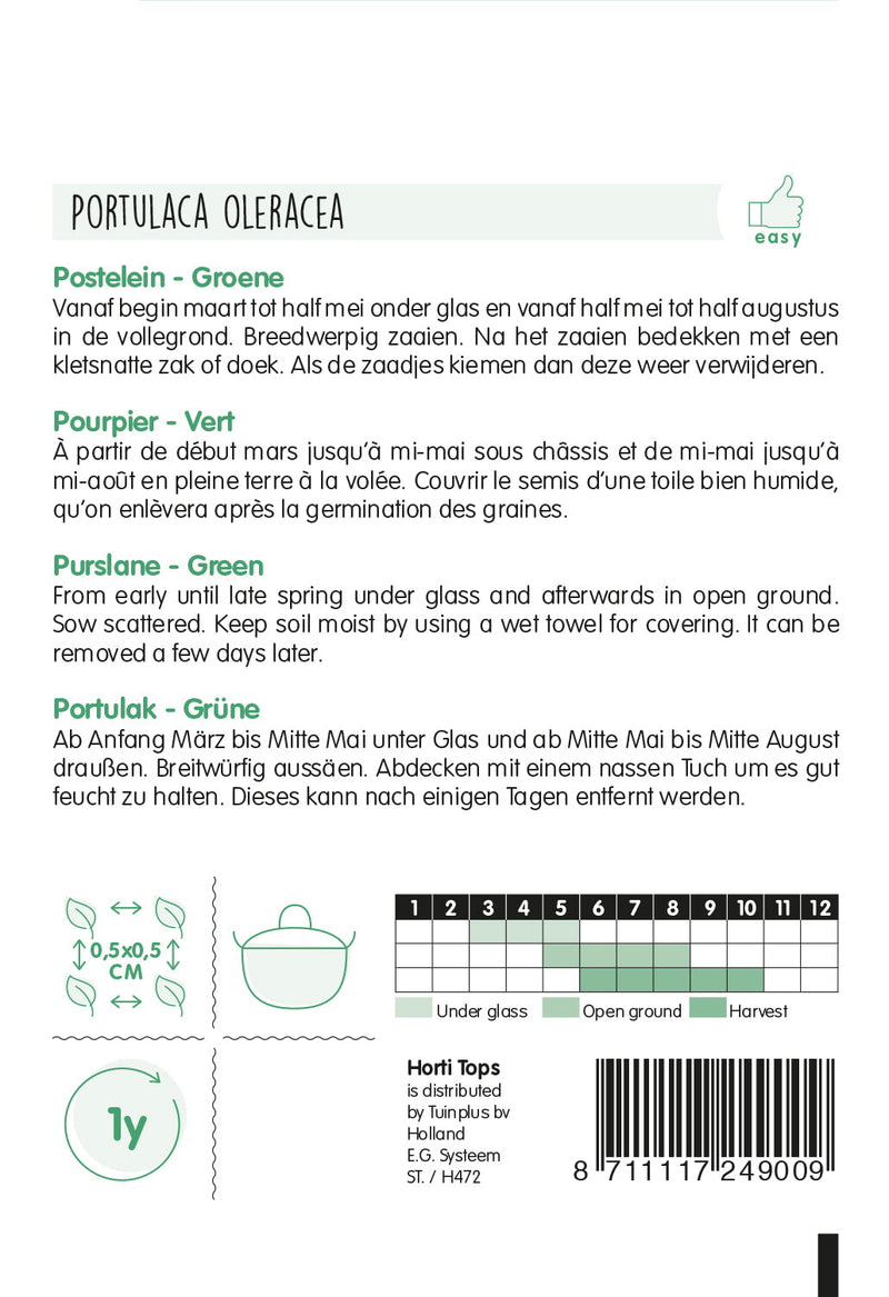 Portulaca - Groene - 10g