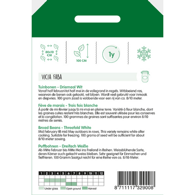Fasole Fava - Driemaal Wit - 100 g