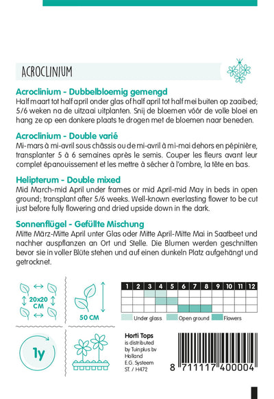 Helipterum - Doppelt Blühend - 1 g
