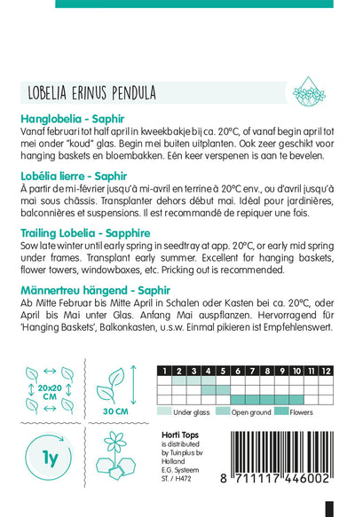 Lobelia pendente - Saphir - 0,25g
