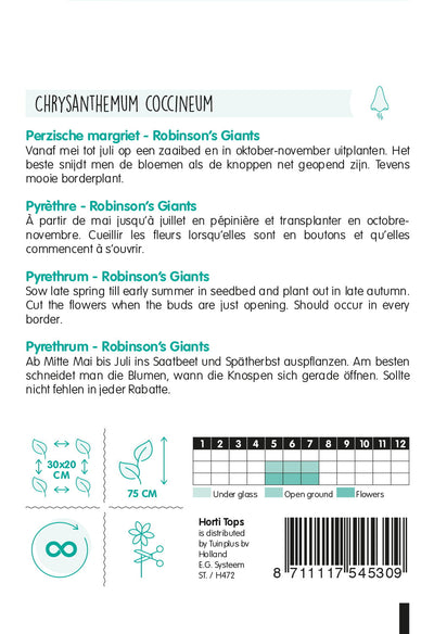 Pyrethrum - Robinson's Giants - 0,5 g