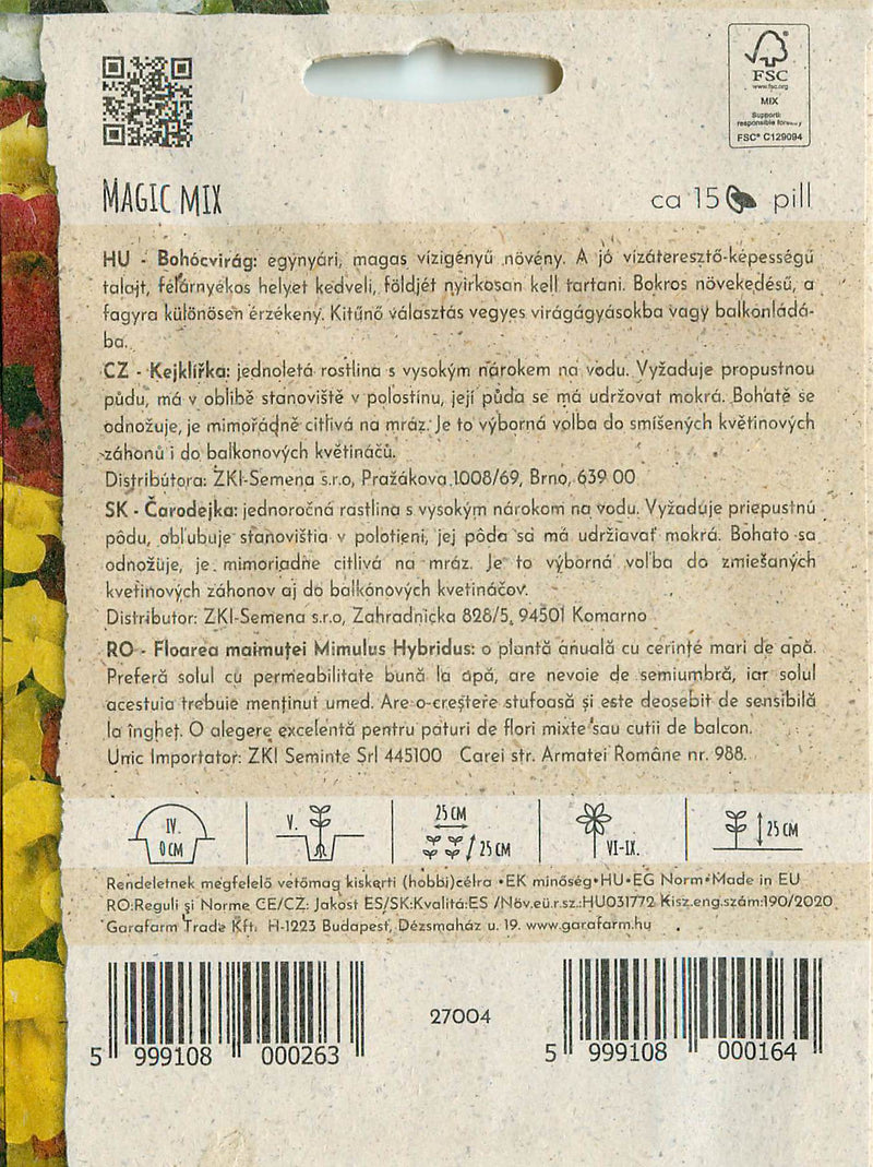 Monkey Flower - Magic Mix - 15 Semințe