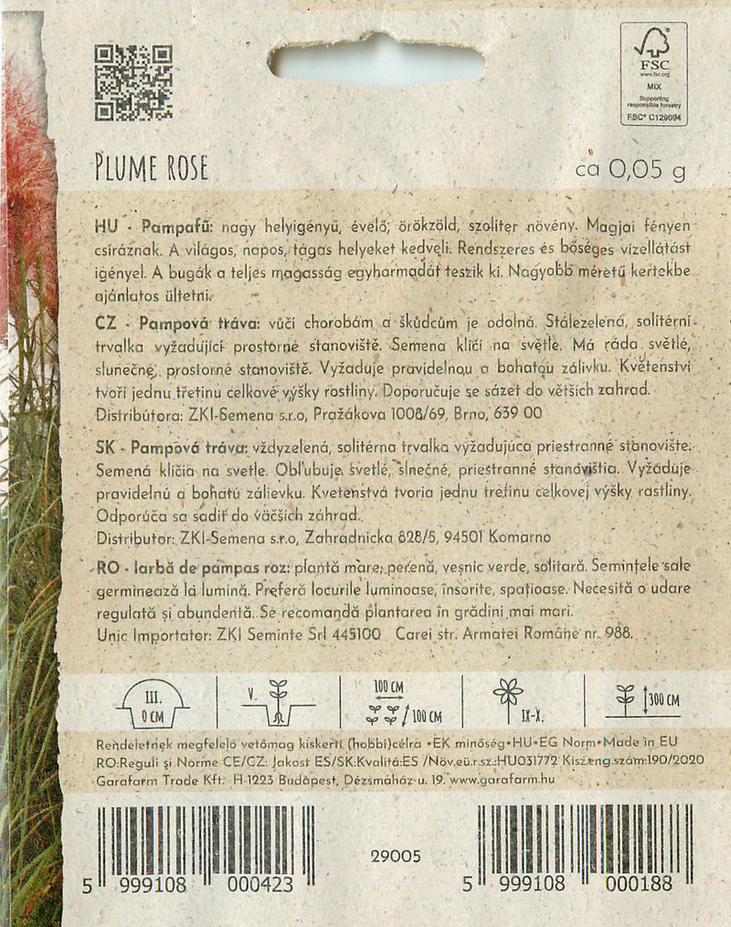 Pampass Plume - Roz - 0,05g