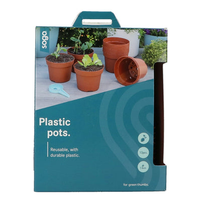 Ghivece din plastic - 13 cm - 12 buc