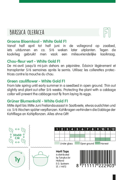 Cavolfiore Verde - White Gold F1 - 30 Semi