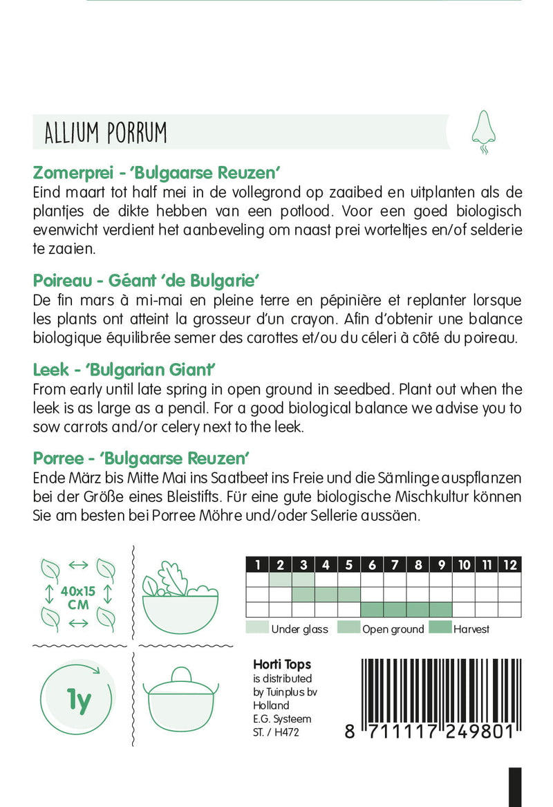 Porro - Bulgaarse Reuzen - 2g