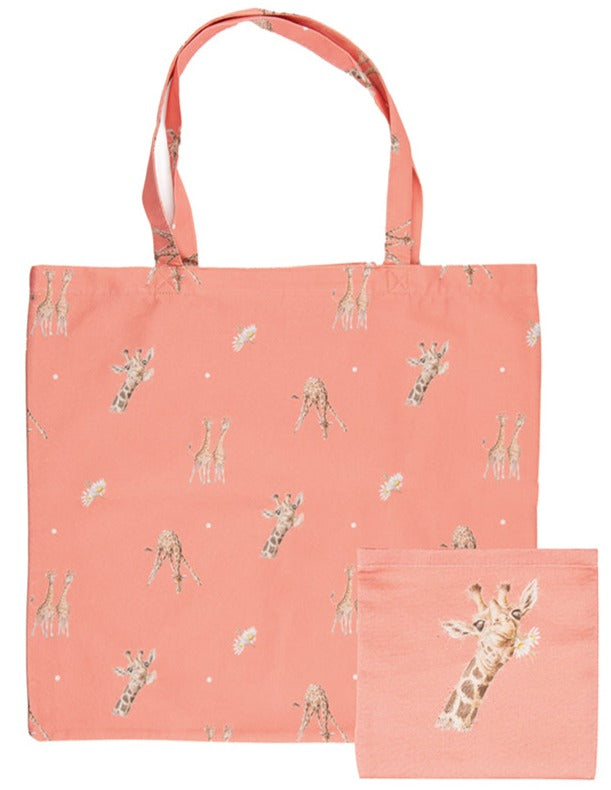 Opvouwbare Boodschappentas - Giraffe - Bloemen