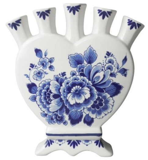 Vase en tulipe en forme de cœur, moulin à vent et fleur